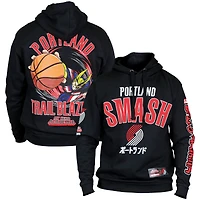 Unisex Hyperfly  Black Portland Trail Blazers NBA x My Hero Academia All Might Smash Pullover Hoodie