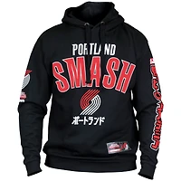 Sweat à capuche unisexe Hyperfly noir Portland Trail Blazers NBA x My Hero Academia All Might Smash