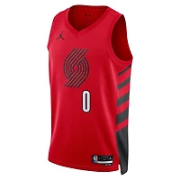 Unisexe Jordan Brand Damian Lillard Rouge Portland Trail Blazers Swingman Jersey - Statement Edition
