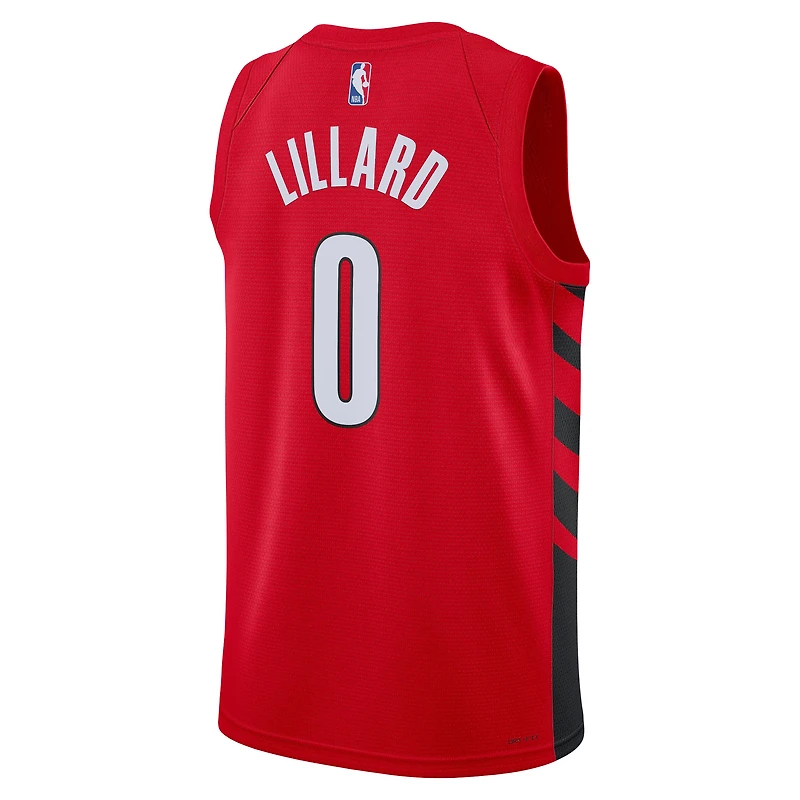 Unisexe Jordan Brand Damian Lillard Rouge Portland Trail Blazers Swingman Jersey - Statement Edition