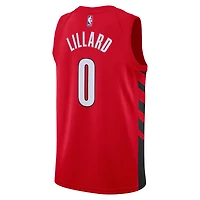 Unisexe Jordan Brand Damian Lillard Rouge Portland Trail Blazers Swingman Jersey - Statement Edition