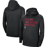 Sweat à capuche unisexe Nike noir Portland Trail Blazers 2023/24 Performance Spotlight pour l'entraînement sur le terrain