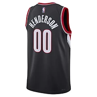 Unisexe Nike Scoot Henderson Noir Portland Trail Blazers 2023 NBA Draft Swingman Jersey - Icon Edition