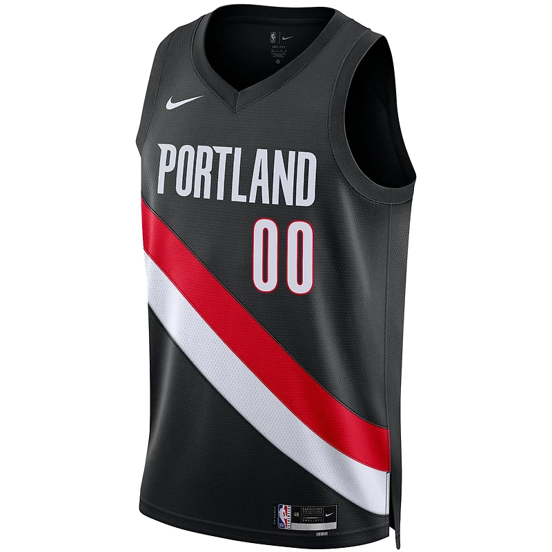 Maillot Nike Swingman Scoot Henderson unisexe noir des Portland Trail Blazers – Édition Icon