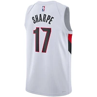 Maillot de joueur Nike unisexe Shaedon Sharpe, blanc, des Portland Trail Blazers, Swingman – Édition Association