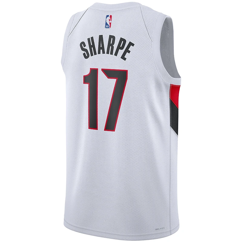 Unisex Nike Shaedon Sharpe White Portland Trail Blazers Swingman Player Jersey - Association Edition