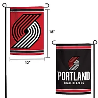 Drapeau de jardin à logo double face WinCraft Portland Trail Blazers 12" x 18"