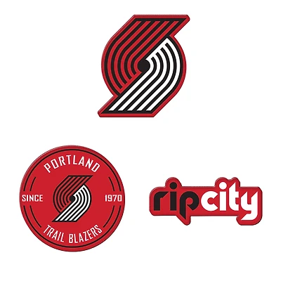WinCraft Portland Trail Blazers 3-Pack Premium Fridge Magnet Set