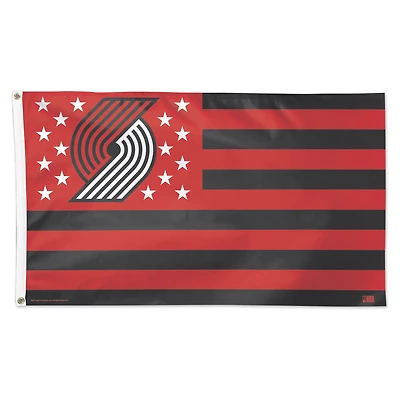 WinCraft Portland Trail Blazers 3' x 5' Single-Sided Deluxe Patriotic Americana Flag
