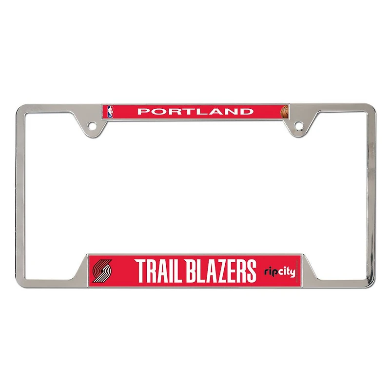 WinCraft Portland Trail Blazers Chrome Plated Metal License Plate Frame