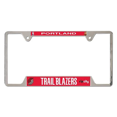 WinCraft Portland Trail Blazers Chrome Plated Metal License Plate Frame
