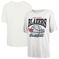 Women's '47  White Portland Trail Blazers City Edition Down Court Sadie T-Shirt