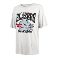 Women's '47  White Portland Trail Blazers City Edition Down Court Sadie T-Shirt