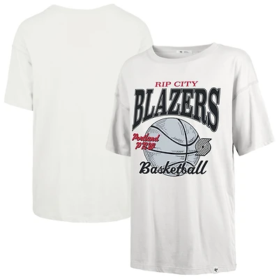 Women's '47  White Portland Trail Blazers City Edition Down Court Sadie T-Shirt
