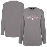 Women's Levelwear  Gray Portland Trail Blazers Mother's Day Beaudry Arched Pullover Sweatshirt