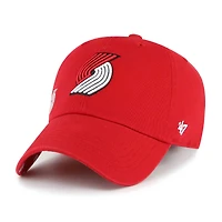 Women's '47  Red Portland Trail Blazers Confetti Undervisor Clean Up Adjustable Hat