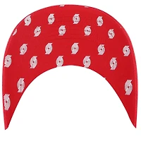 Women's '47  Red Portland Trail Blazers Confetti Undervisor Clean Up Adjustable Hat