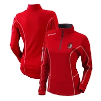 Women's Columbia  Red Portland Trail Blazers Omni-Wick Shotgun Quarter-Zip Pullover Top