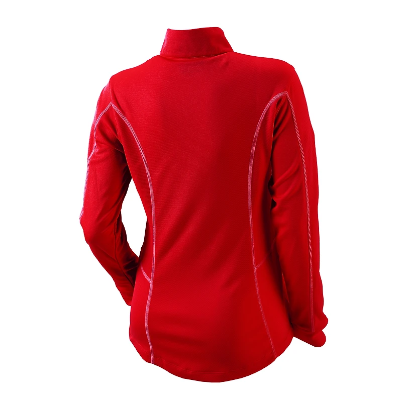 Women's Columbia  Red Portland Trail Blazers Omni-Wick Shotgun Quarter-Zip Pullover Top