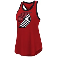 Women's G-III 4Her by Carl Banks Red Portland Trail Blazers Showdown Scoop-Neck Racerback Tank Top