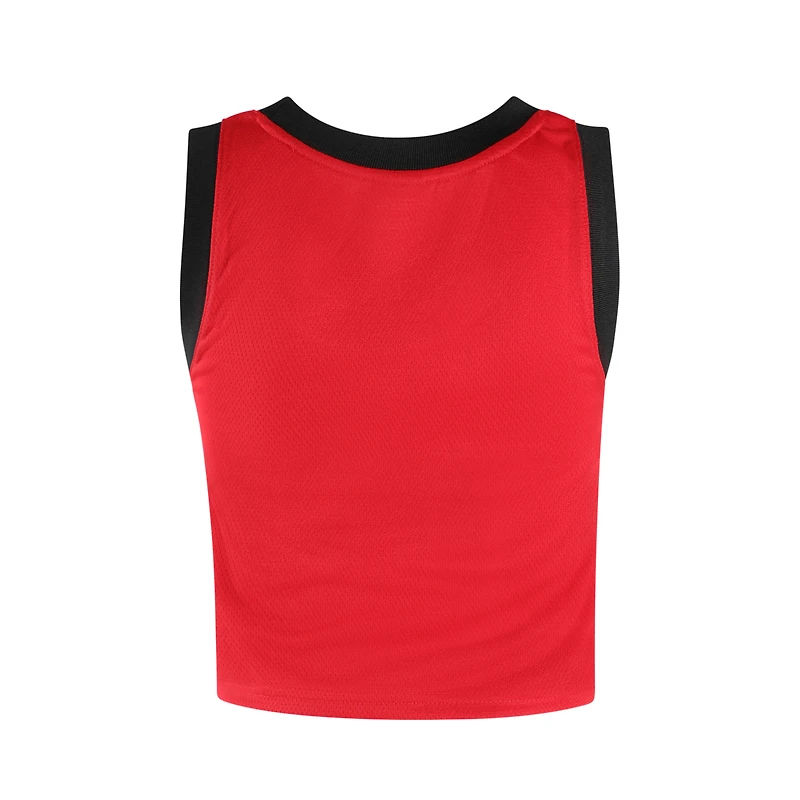 Women's Hype and Vice Red Portland Trail Blazers Cropped Basketball Scoop Neck Tank Top