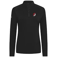 Haut noir à fermeture éclair quart de tour Flex Insignia 2.0 des Portland Trail Blazers pour femme Levelwear