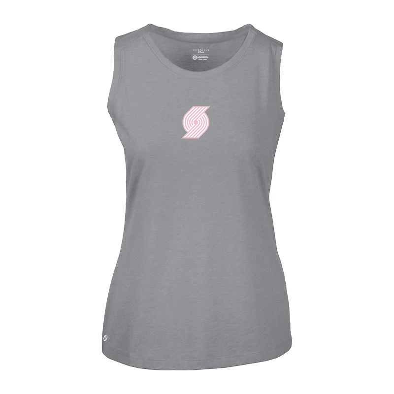 Débardeur gris Levelwear pour femme avec logo Macy Core la fête des Mères Portland Trail Blazers