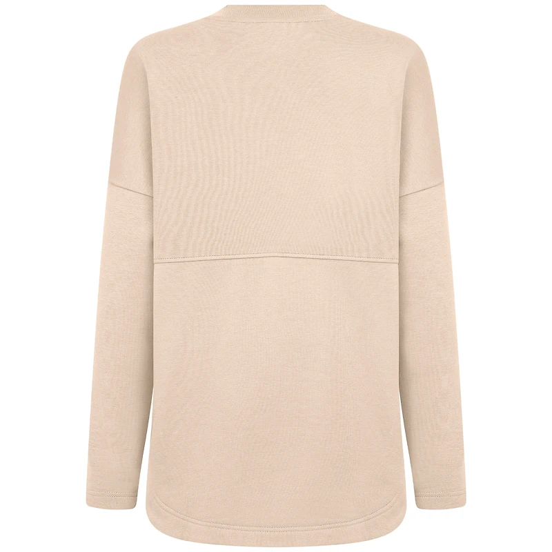 Women's Levelwear Khaki Portland Trail Blazers Beaudry Pullover Sweatshirt