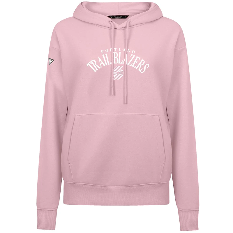 Women's Levelwear  Light Pink Portland Trail Blazers Mother's Day Adorn Arched Pullover Hoodie