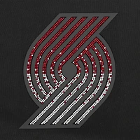 Sweat à capuche court noir Pro Standard pour femme Portland Trail Blazers Jewels