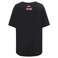 Women's Pro Standard Black Sacramento Kings Script Boyfriend T-Shirt