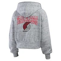 Sweat à capuche entièrement zippé Speckled Radiator des Portland Trail Blazers de la collection WEAR by Erin Andrews pour femme