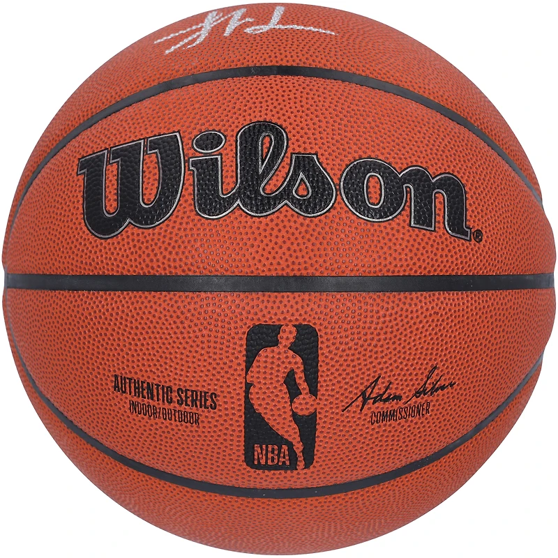Yang Hansen Portland Trail Blazers Autographed Wilson Authentic Series Indoor/Outdoor Basketball