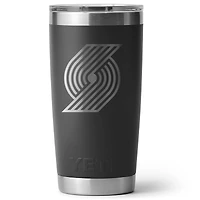 YETI Black Portland Trail Blazers 20oz. Rambler Tumbler with Magslider Lid