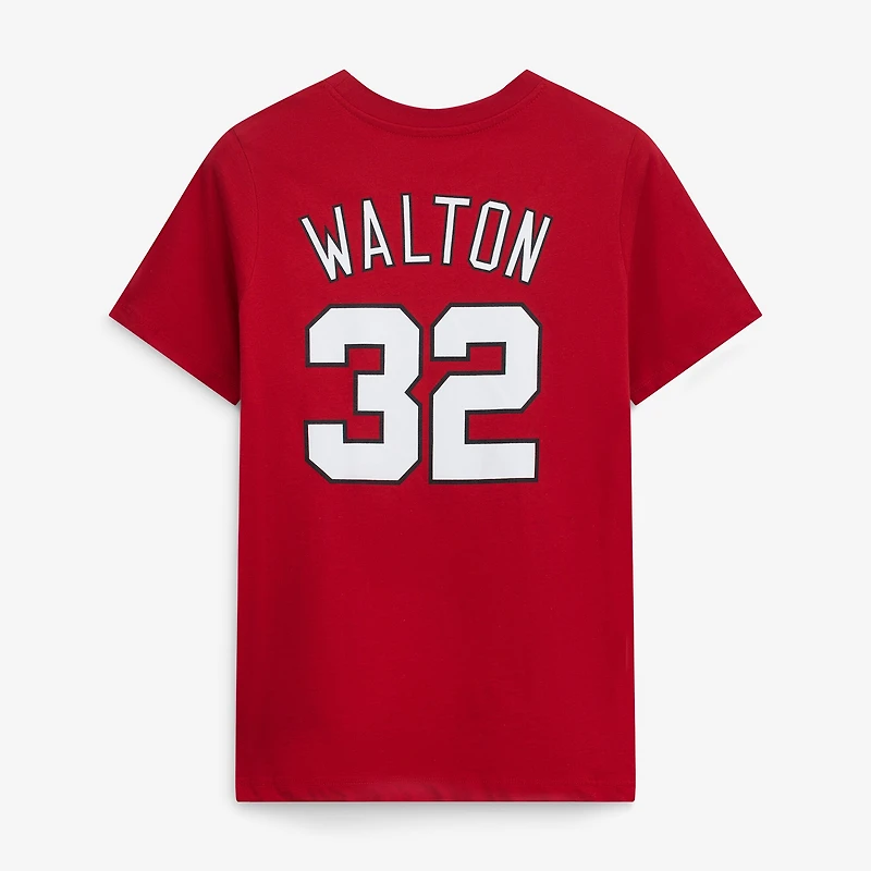Youth Bill Walton Red Portland Trail Blazers Hardwood Classics Name & Number T-Shirt