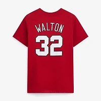 Youth Bill Walton Red Portland Trail Blazers Hardwood Classics Name & Number T-Shirt