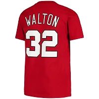 Youth Bill Walton Red Portland Trail Blazers Hardwood Classics Name & Number T-Shirt
