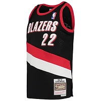 Maillot Swingman Mitchell & Ness Clyde Drexler noir Portland Trail Blazers 1991/92 Hardwood Classics pour jeune