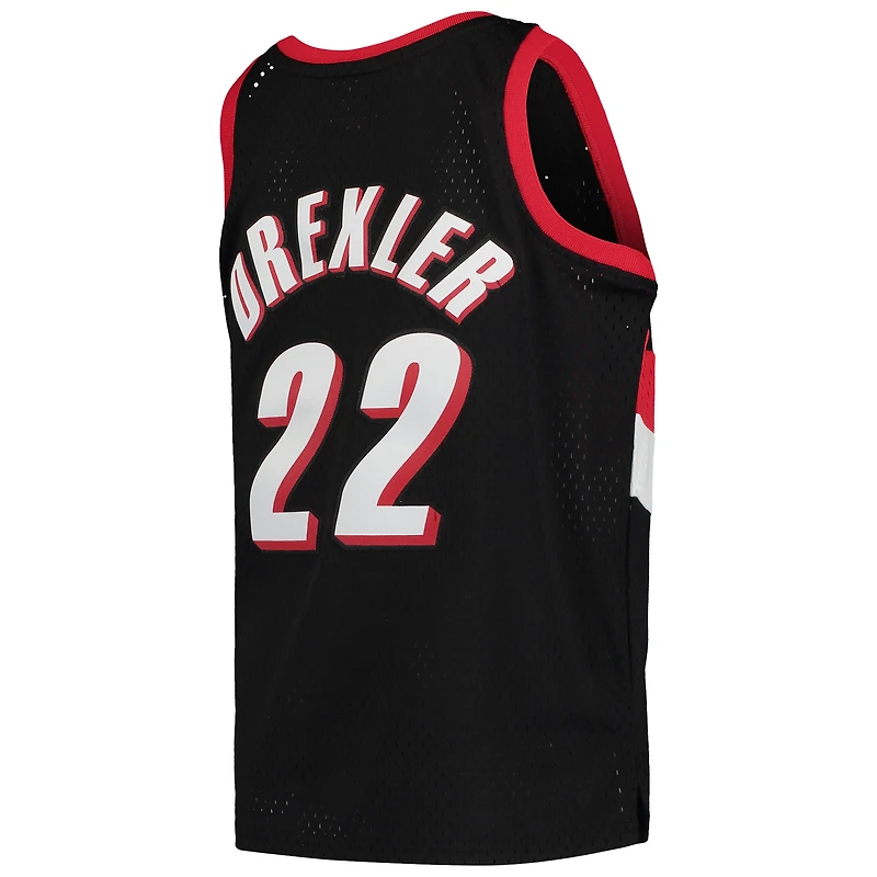 Maillot Swingman Mitchell & Ness Clyde Drexler noir Portland Trail Blazers 1991/92 Hardwood Classics pour jeune