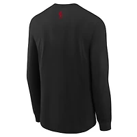Youth Nike  Black Portland Trail Blazers 2024/25 City Edition Wordmark Performance Long Sleeve T-Shirt