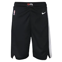 Short de performance Nike Swingman noir Portland Trail Blazers pour enfant – Édition Icon