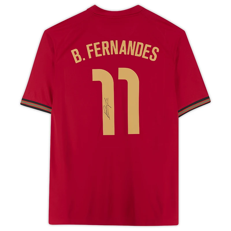 Maillot domicile 2020-21 dédicacé par Bruno Fernandes de l'équipe nationale du Portugal