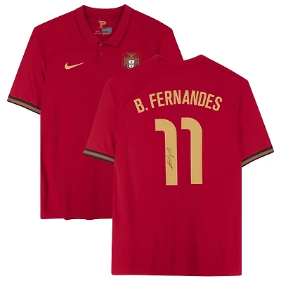 Maillot domicile 2020-21 dédicacé par Bruno Fernandes de l'équipe nationale du Portugal