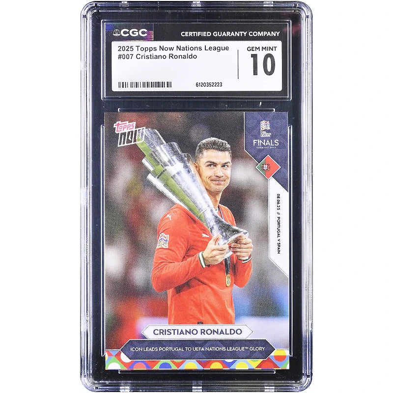 Cristiano Ronaldo Portugal National Team 2025 Topps Now Nations League Icon Lead Portugal to UEFA Nations League Glory #7 CGC Authenticated 10 Card
