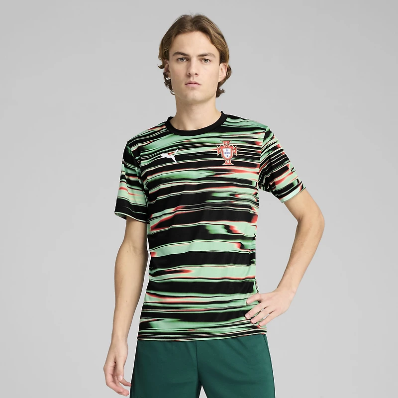 Maillot d'entraînement pré-match Puma Black Portugal 2025 pour homme