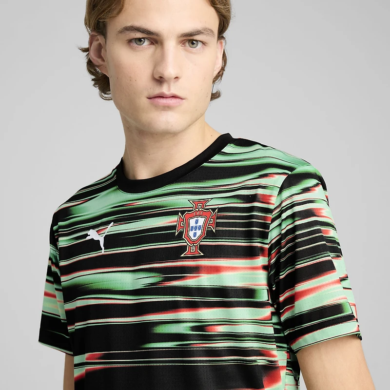 Maillot d'entraînement pré-match Puma Black Portugal 2025 pour homme