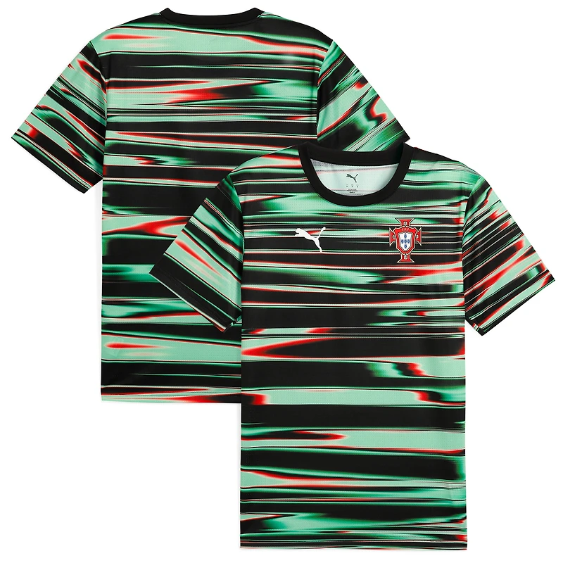 Maillot d'entraînement pré-match Puma Black Portugal 2025 pour homme
