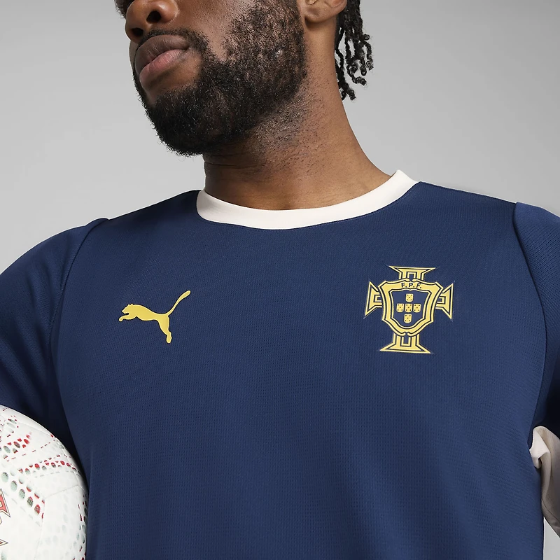 Maillot d'entraînement Puma bleu pour homme de l'équipe nationale du Portugal 2025