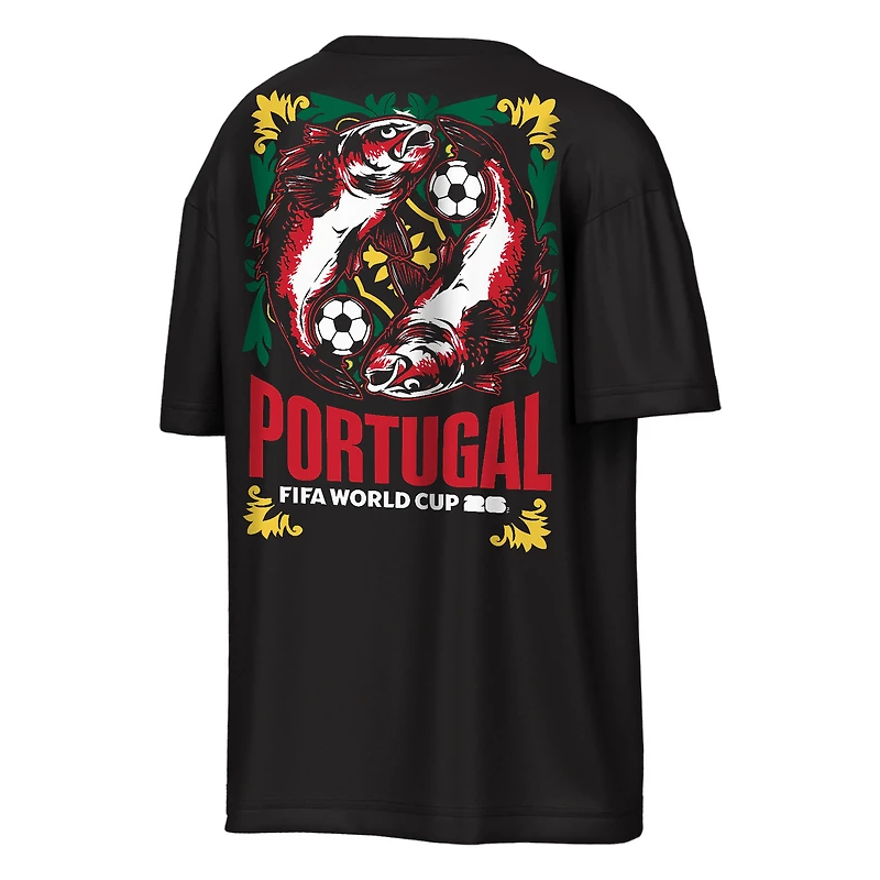 T-shirt oversize noir Outerstuff Portugal Coupe du Monde FIFA 2026 Rally pour homme