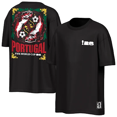 Men's Outerstuff Black Portugal FIFA World Cup 2026 Rally Oversized T-Shirt
